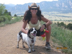 Shanti and Yogi hiking